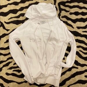 White Bebe Zip Up